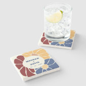 レトログルーヴィボーホシックフローラ ストーンコースター (横)