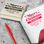 レトログルーヴィメリークリスマスホリデー ラバースタンプ