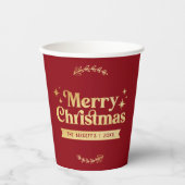 レトログルーヴィメリークリスマスホリデー 紙コップ (正面)