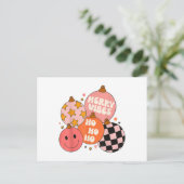 レトログルーヴィメリービーブスクリスマスキュートサンタクル シーズンポストカード (スタンド正面)