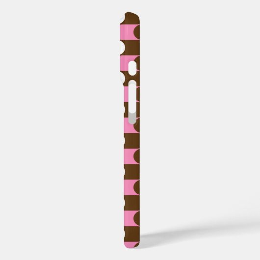 レトログルーヴィライムピンクブラウン抽象芸術アートカスタム Case-Mate iPhoneケース (裏面 / 左)