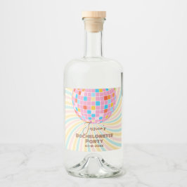 レトログルーヴィラストディスコバチェロレッテ リキュールボトルラベル