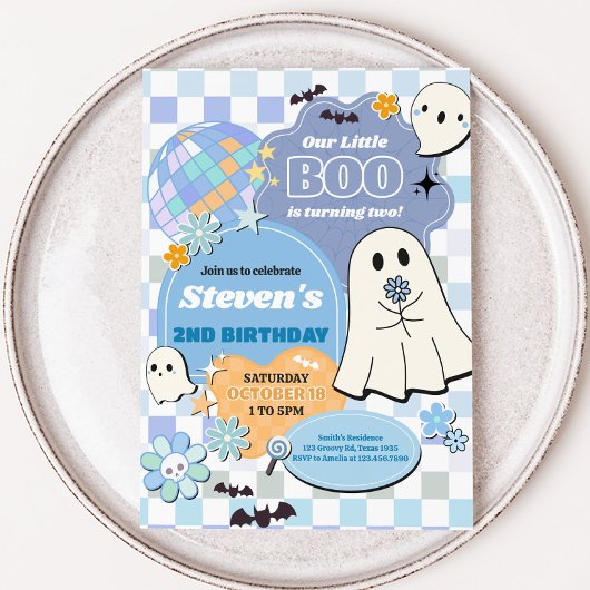 レトログルーヴィリトルブバースデーパーティー 招待状