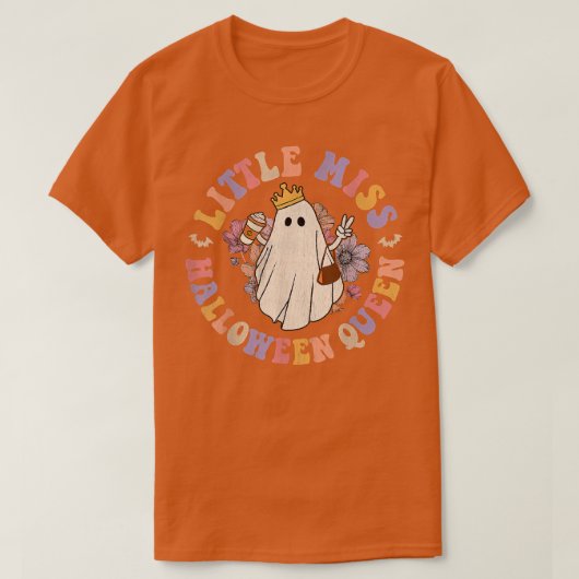 レトログルーヴィリトル恋しく思ハロウィーンクイーンヒッピーFl Tシャツ (デザイン正面)