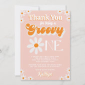 レトログルーヴィワンガールズ1st誕生日 サンキューカード (正面)