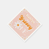 レトログルーヴィワンガールズ1st誕生日 スタンダードカクテルナプキン (角)