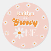 レトログルーヴィワンガールズ1st誕生日 ラウンドシール (正面)