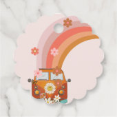 レトログルーヴィワンデイジーフラワーバースデーパーティー フェイバータグ (裏面)