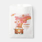 レトログルーヴィワンデイジーフラワーバースデーパーティー フェイバーバッグ (正面)