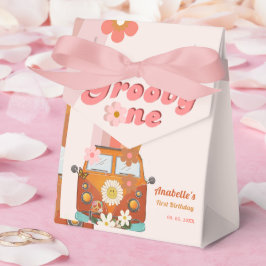 レトログルーヴィワンデイジーフラワーバースデーパーティー フェイバーボックス