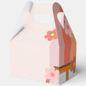 レトログルーヴィワンデイジーフラワーバースデーパーティー フェイバーボックス (裏面)