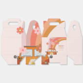 レトログルーヴィワンデイジーフラワーバースデーパーティー フェイバーボックス (見開き)