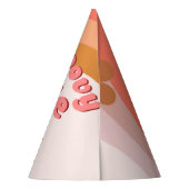 レトログルーヴィワンデイジー第1誕生日部 パーティーハット (裏面)