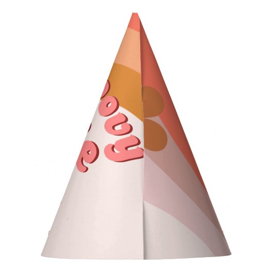 レトログルーヴィワンデイジー第1誕生日部 パーティーハット (裏面)