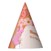 レトログルーヴィワンデイジー第1誕生日部 パーティーハット (正面)