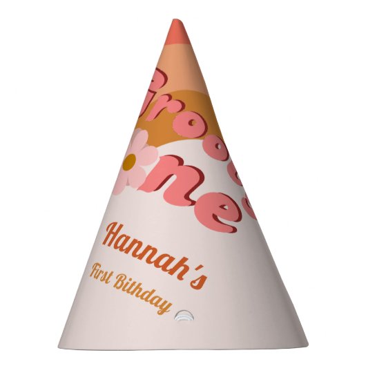 レトログルーヴィワンデイジー第1誕生日部 パーティーハット (右)