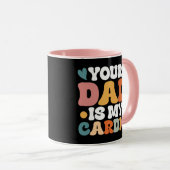 レトログルーヴィーあなたのパパは私のカーディオ マグカップ (正面右)