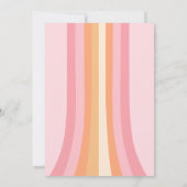 レトログルーヴィーガールベビーシャワー招待状 招待状 (裏面)