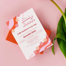 レトログルーヴィーバレンタインスイートハートベビーシャワー