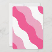 レトログルーヴィーベビーガールシャワー招待状 招待状 (裏面)