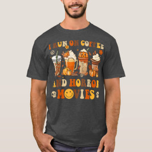 レトログルーヴィーホラー秋映画コーヒーヒッパイハロ Tシャツ