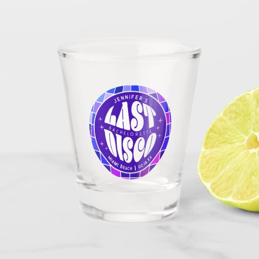 レトログルーヴィーラストディスコバチェロレッテ週末パーティー ショットグラス (正面)