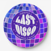 レトログルーヴィーラストディスコバチェロレッテ週末パーティー ペーパープレート (正面)