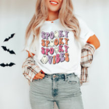 レトログルーヴィー不気味ハロウィーンビベスTシャツ