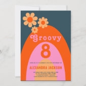 レトログルーヴィー誕生日パーティー 招待状 (正面)