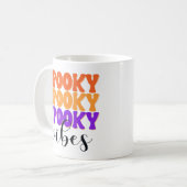 レトログルーヴィ不気味ビベスヴィンテージハロウィーン コーヒーマグカップ (正面左)