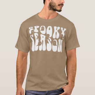 レトログルーヴィ不気味ーシーズン面白いハロウィーンプレミアム Tシャツ
