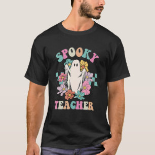 レトログルーヴィ不気味先生秋フローラ幽霊 Tシャツ