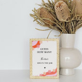 レトログルーヴィ何個のキスブライダルシャワーゲーム ポスター