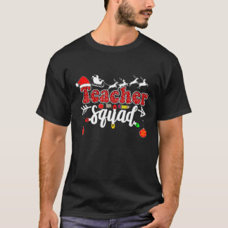レトログルーヴィ先生スクワッドスおもしろいクリスマ先生 Tシャツ