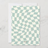 レトログルーヴィ市松模様にハッピーホリデーズフォト シーズンカード (裏面)