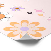 レトログルーヴィ幽霊ヒッパイハロウィーン誕生日 ポスター (角)