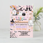 レトログルーヴィ幽霊ヒッパイハロウィーン誕生日 招待状 (スタンド正面)