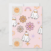 レトログルーヴィ幽霊ヒッパイハロウィーン誕生日 招待状 (裏面)