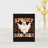 レトログルーヴィ幽霊不気味ブラザー衣装マッチング カード (黄色い花)