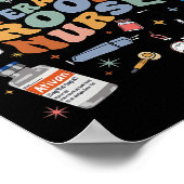 レトログルーヴィ手術室ナース又は看護学校 ポスター (角)