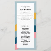 レトログルーヴィ結婚式 プログラムアカラフルジャーニー プログラム (正面)