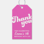 レトログルーヴィ誕生日サンキューギフトラベル ギフトタグ (正面)