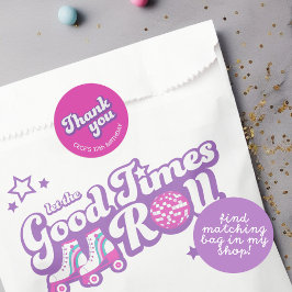 レトログルーヴィ誕生日サンキュービッグ ラウンドシール