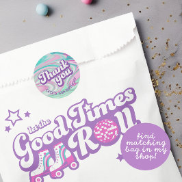 レトログルーヴィ誕生日サンキュービッグ ラウンドシール