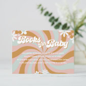 レトログルーヴィ赤ちゃんシャワーブックベビー エンクロージャーカード (スタンド正面)