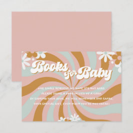 レトログルーヴィ赤ちゃんシャワーブックベビー エンクロージャーカード