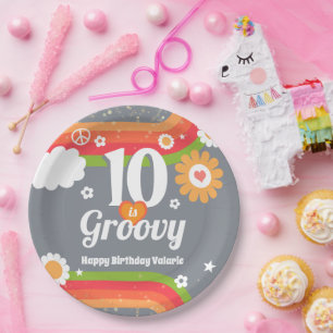 レトログルーヴィ10誕生日 ペーパープレート