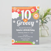 レトログルーヴィ10誕生日 招待状 (スタンド正面)