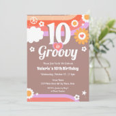 レトログルーヴィ10誕生日 招待状 (スタンド正面)