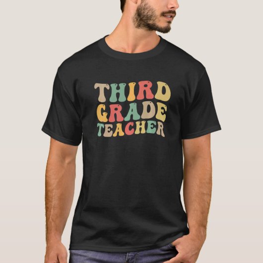 レトログルーヴィ3級先生新学期3r tシャツ (正面)